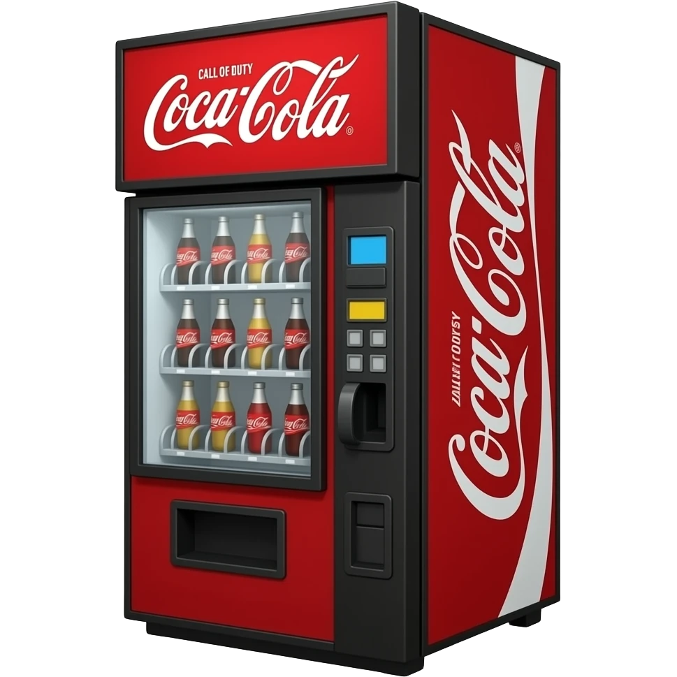 Call of duty zombies from black ops the perk cola machine for juggernaut in red just like in the game play mode of transit emoji