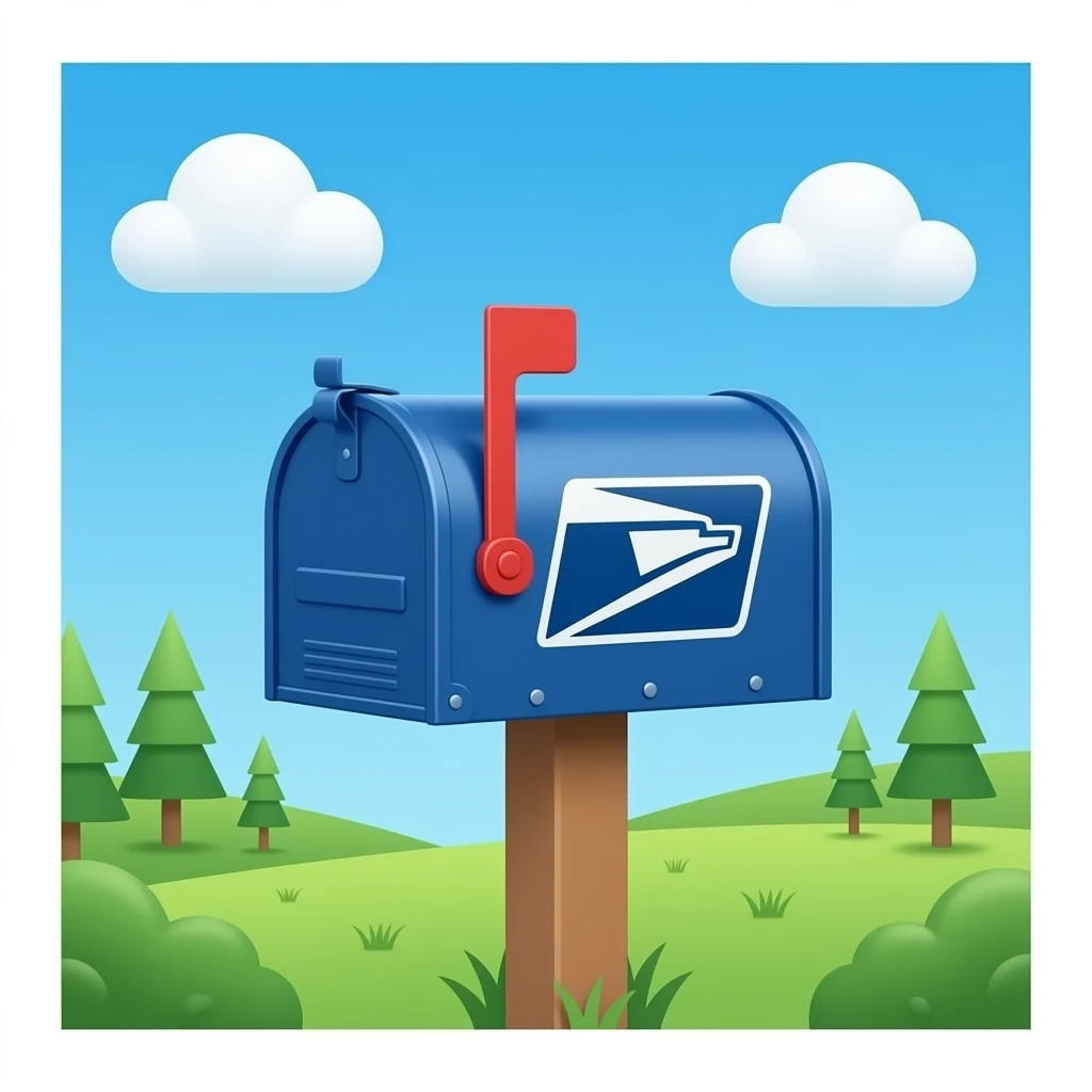 Hòm thư xanh USPS emoji