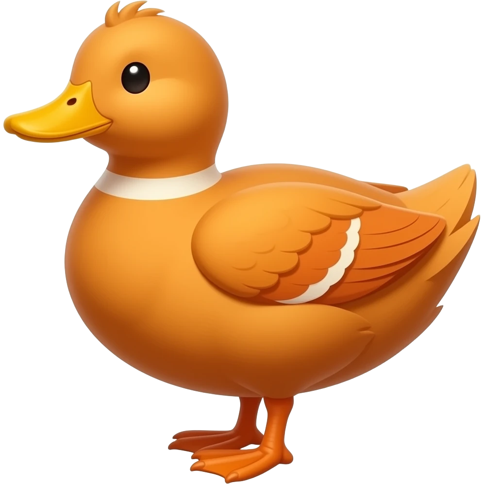 create emoji of orangepainted duck emoji