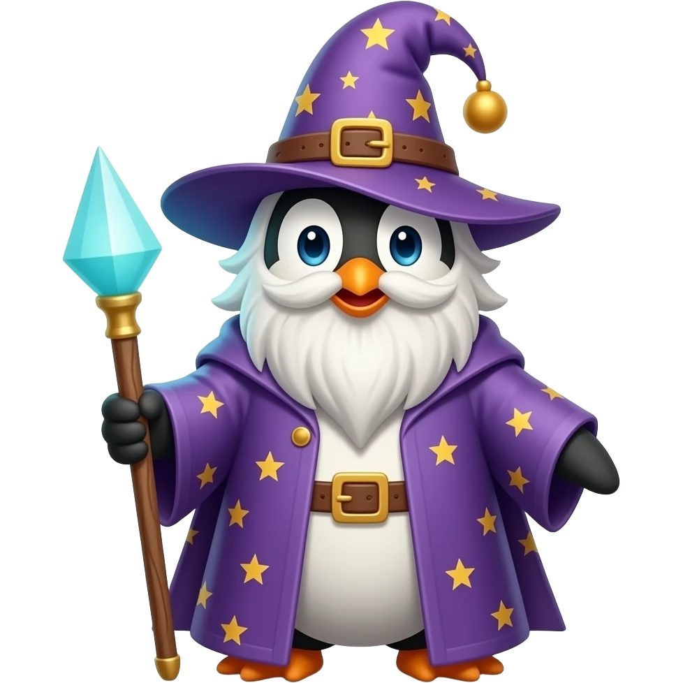 Penguin Wizard emoji