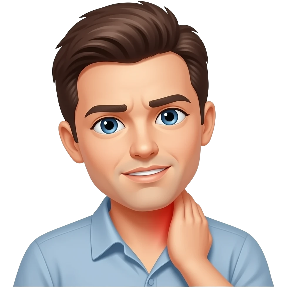 목이 삐끗해서 손으로 잡는 사람(whiplash) emoji