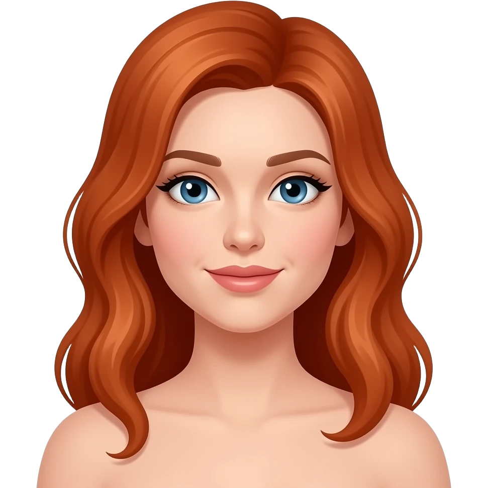 Nackte Frau rote haare emoji
