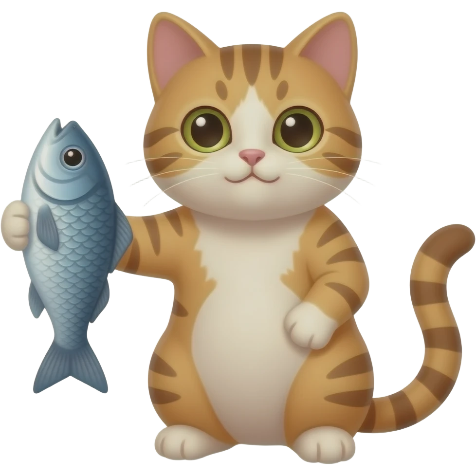 cat + fish + leg emoji