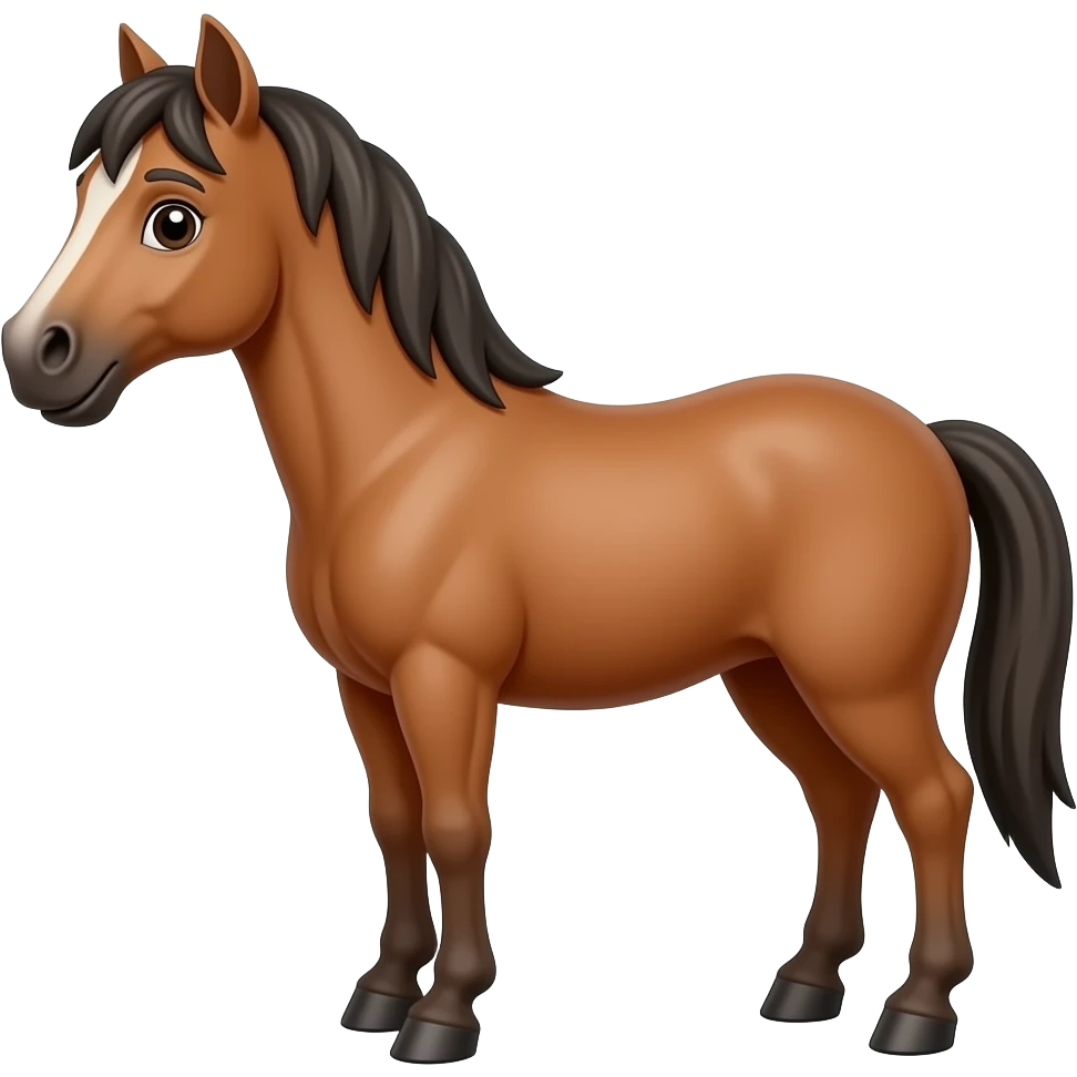 Cartoon brown horse emoji