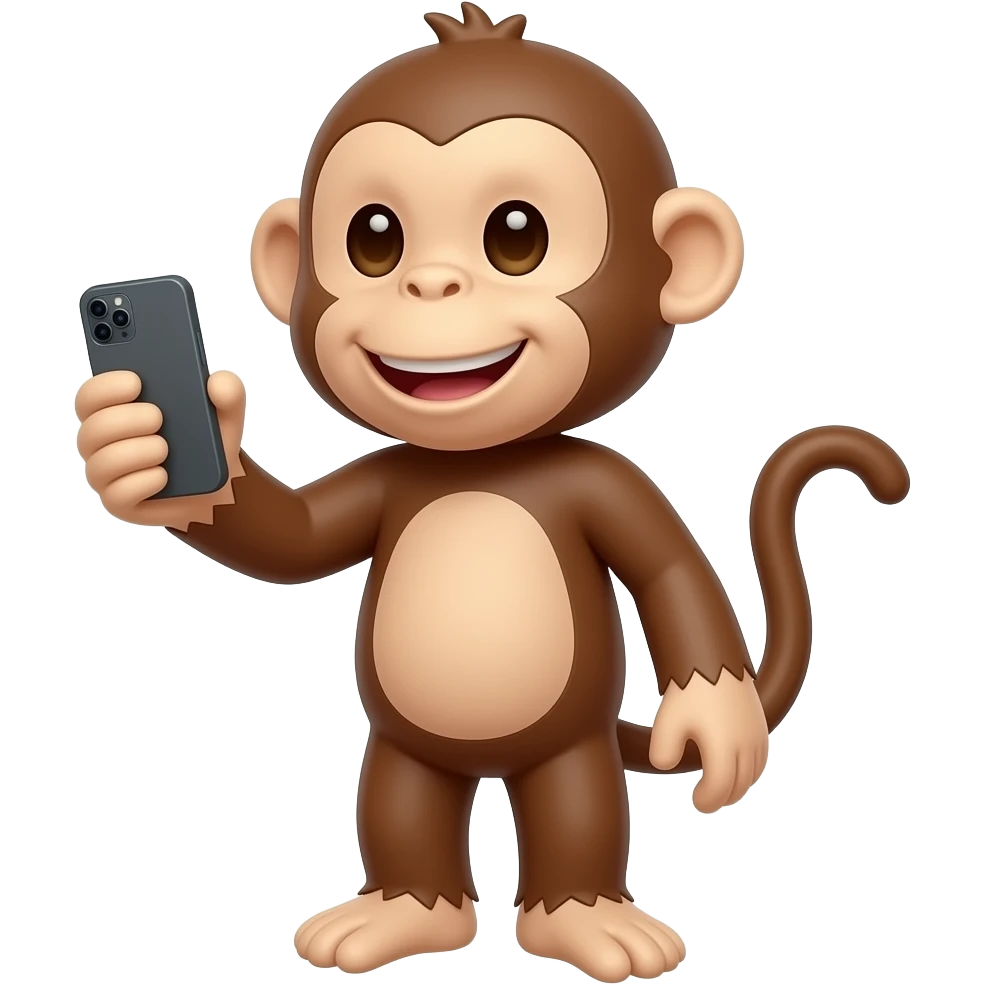 create an emoji of monkey + technology emoji