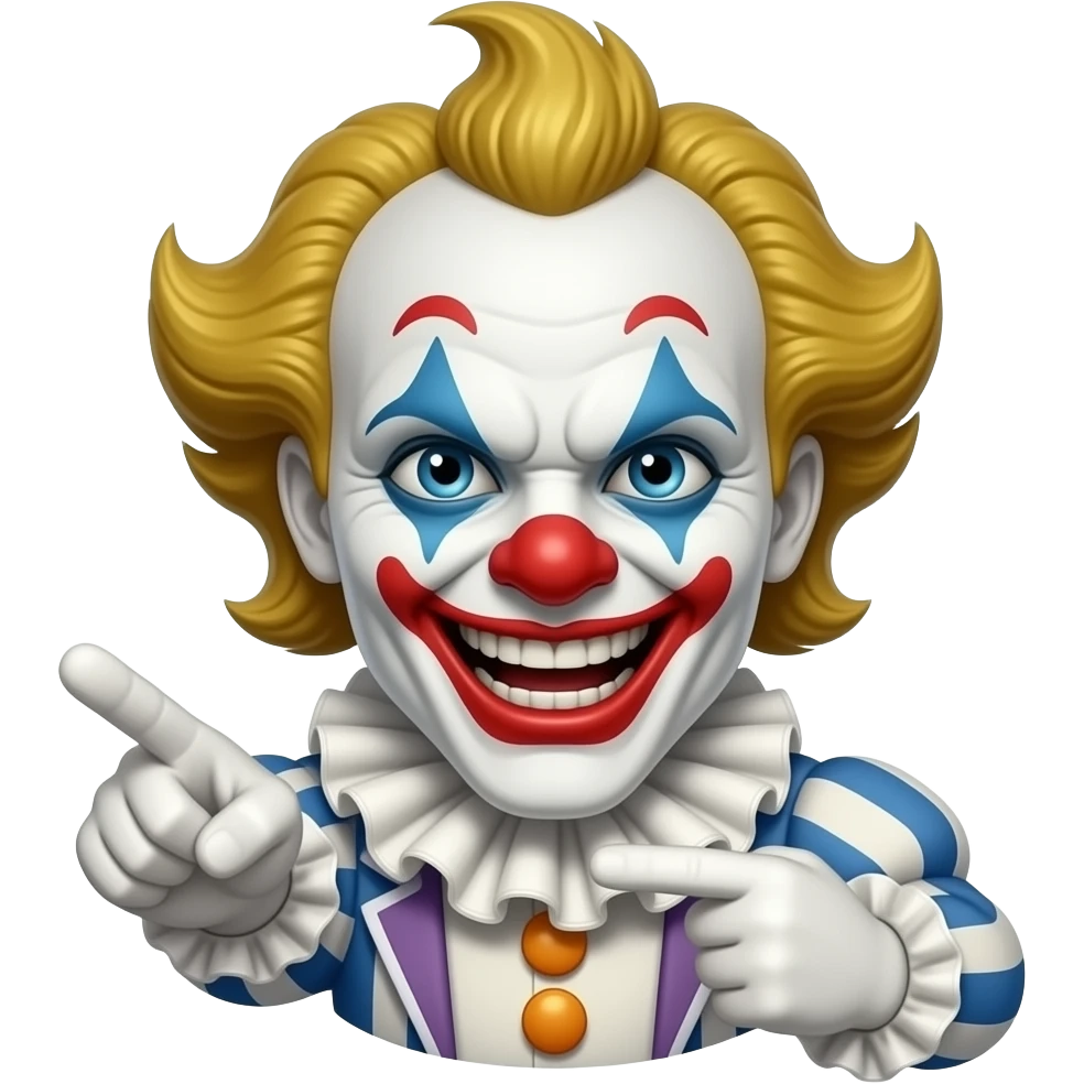 penniwise one eye pointing left and one eye pointing right emoji