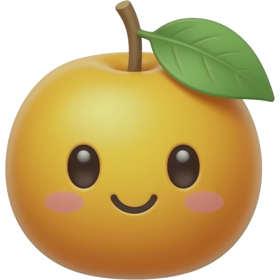 Kawaii osage orange emoji