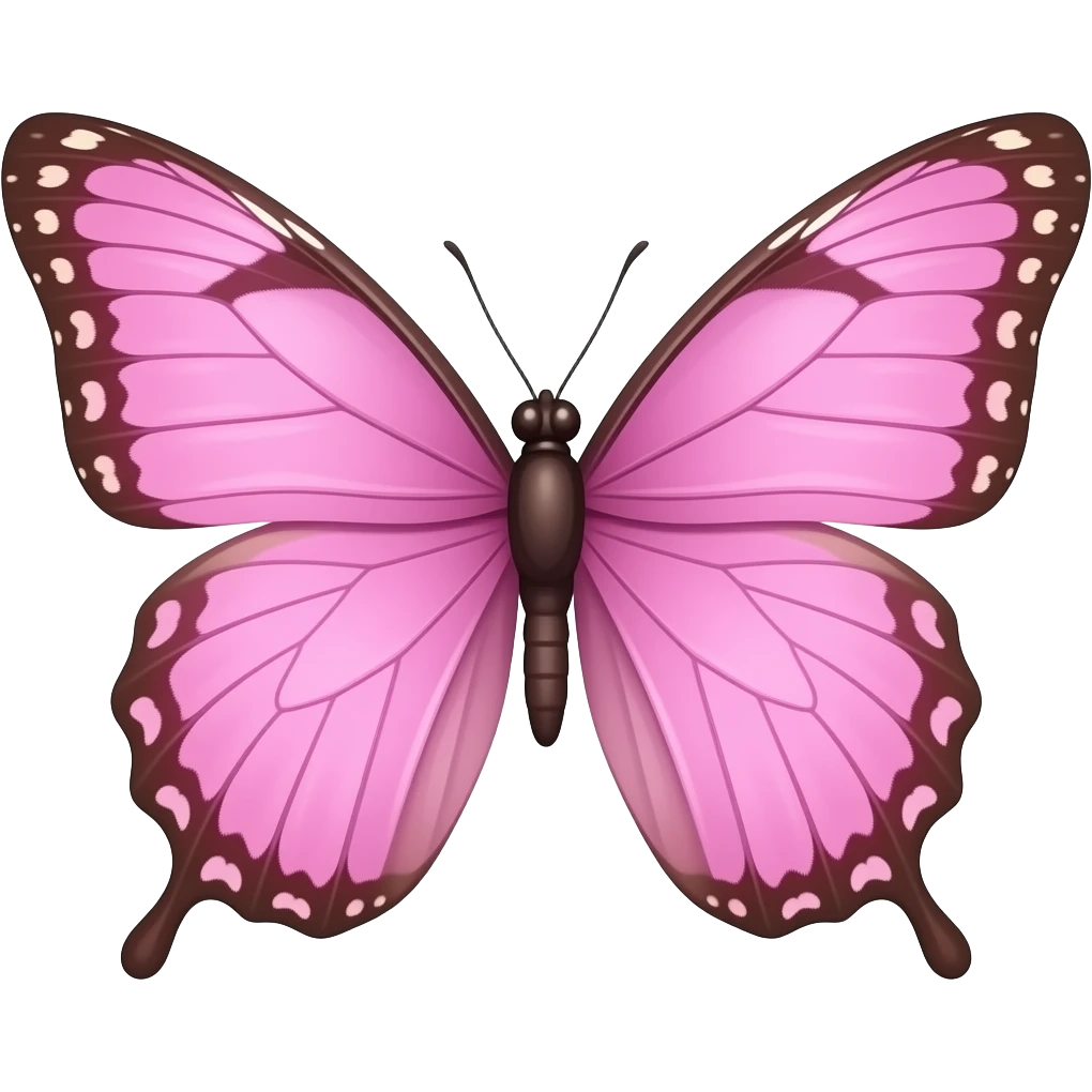 Pink butterfly emoji