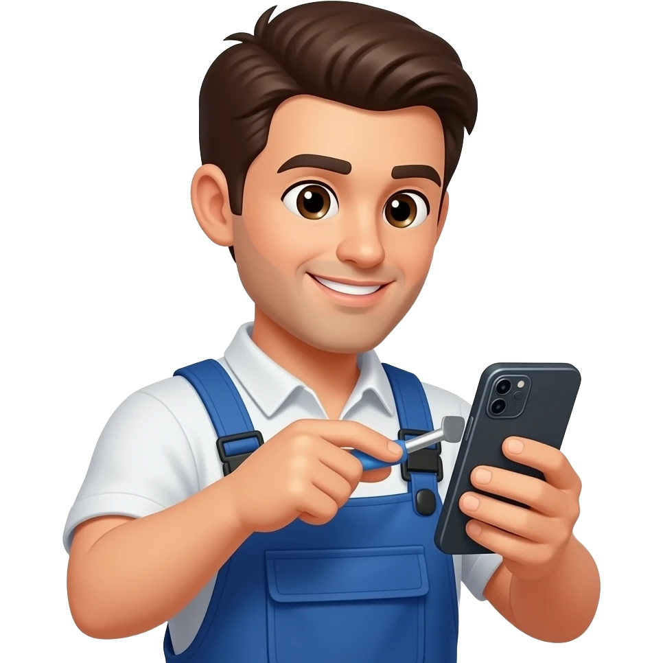 man repairing a phone emoji