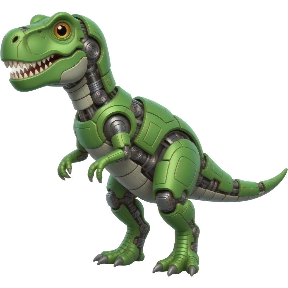 Green tech dinosaur emoji
