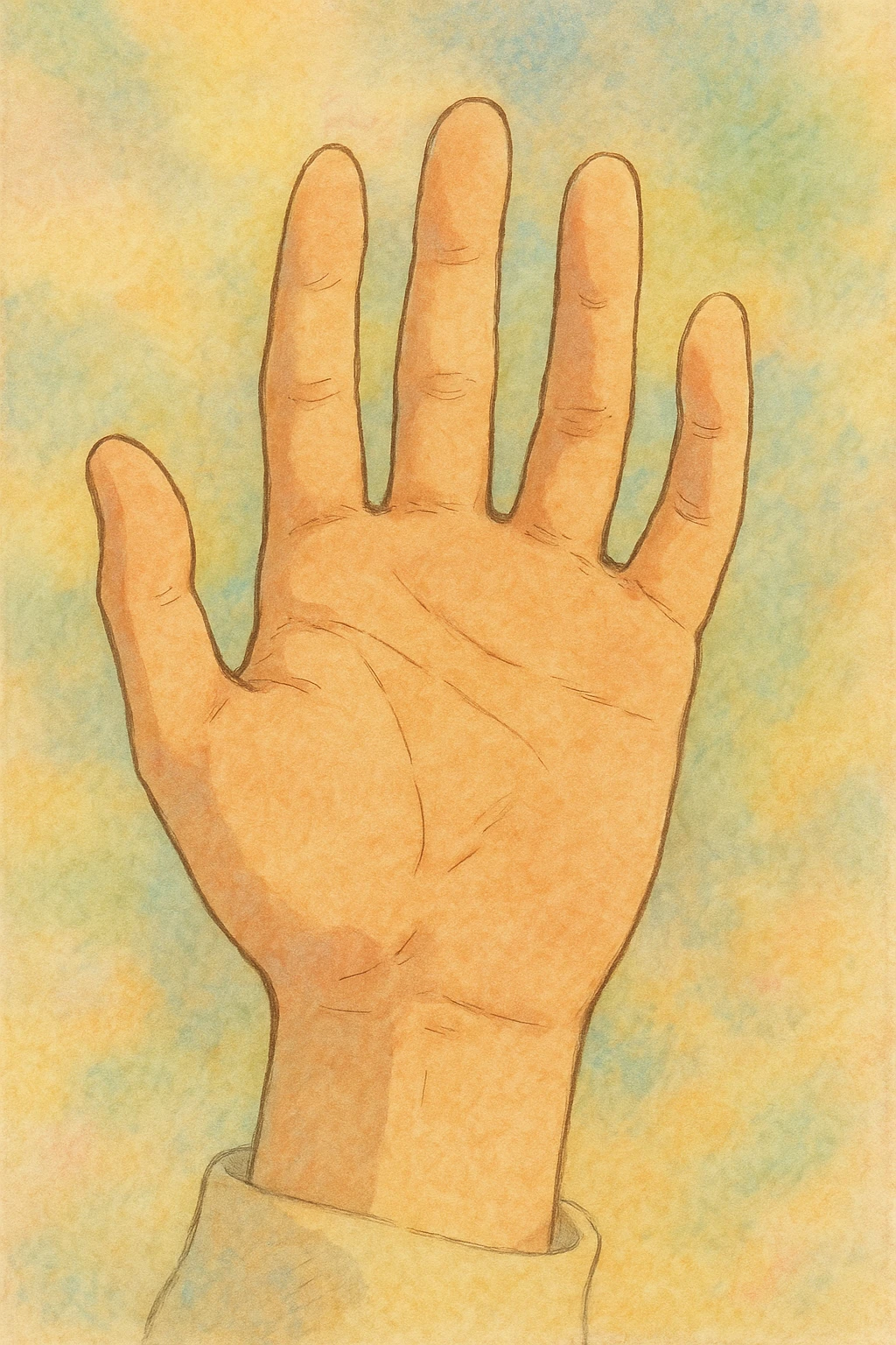 a hand emoji