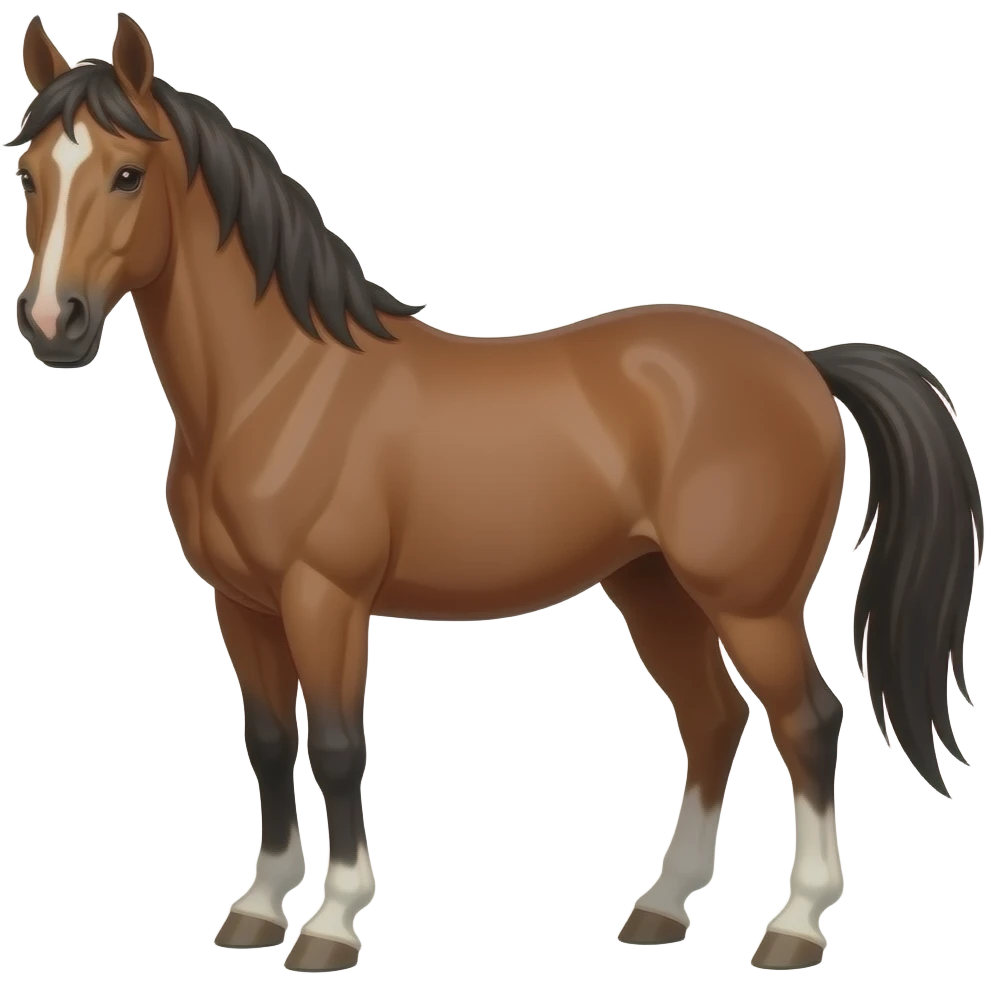 horse shaking its ass and is showing the camera emoji