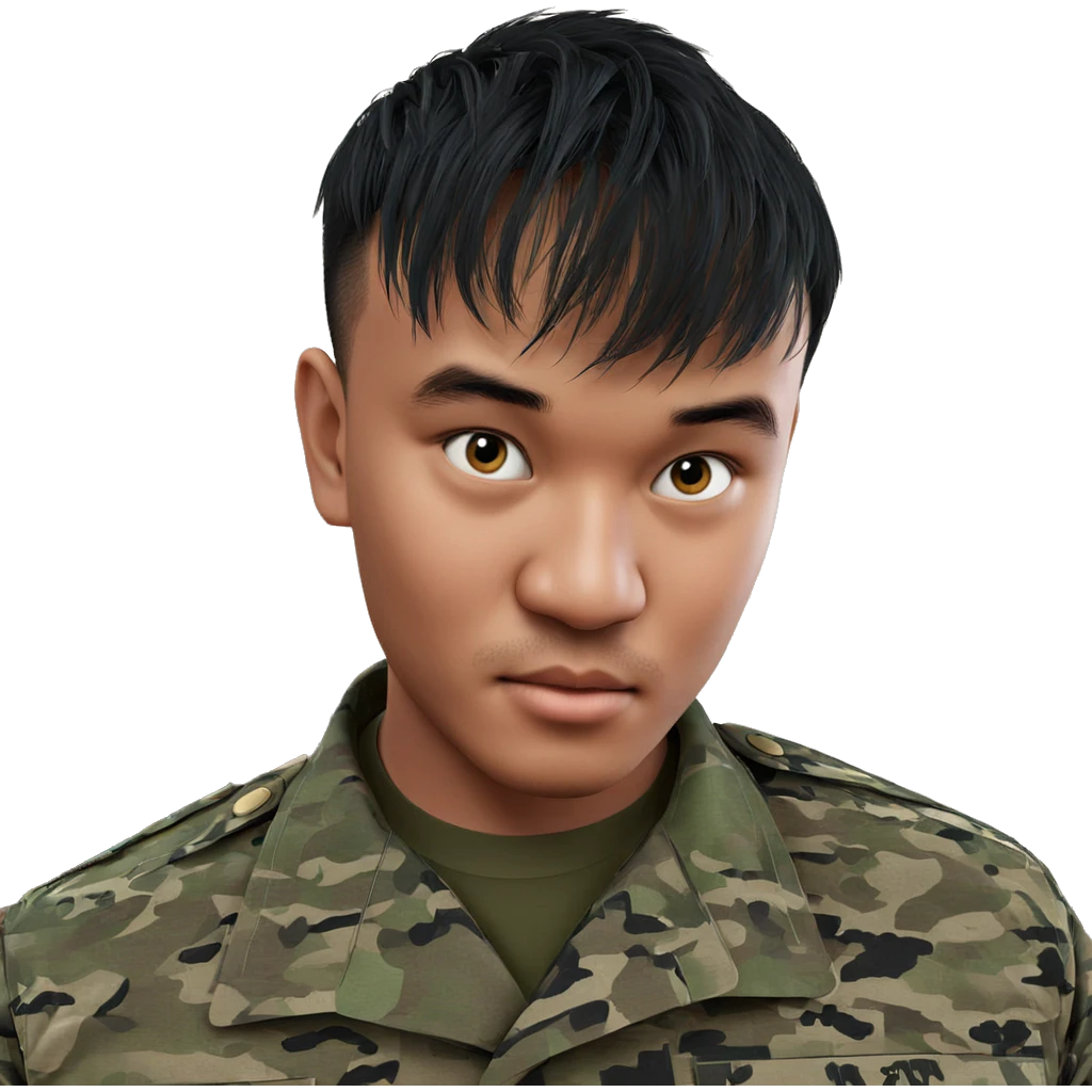 military portrait of soldier emoji