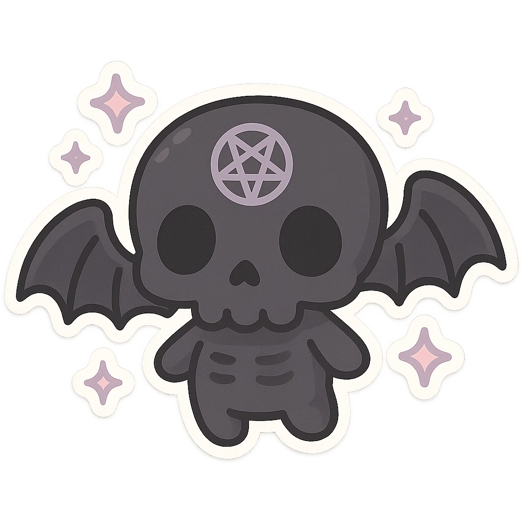 pastel goth black object emoji