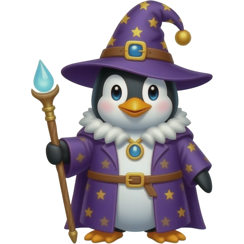 Penguin Wizard emoji