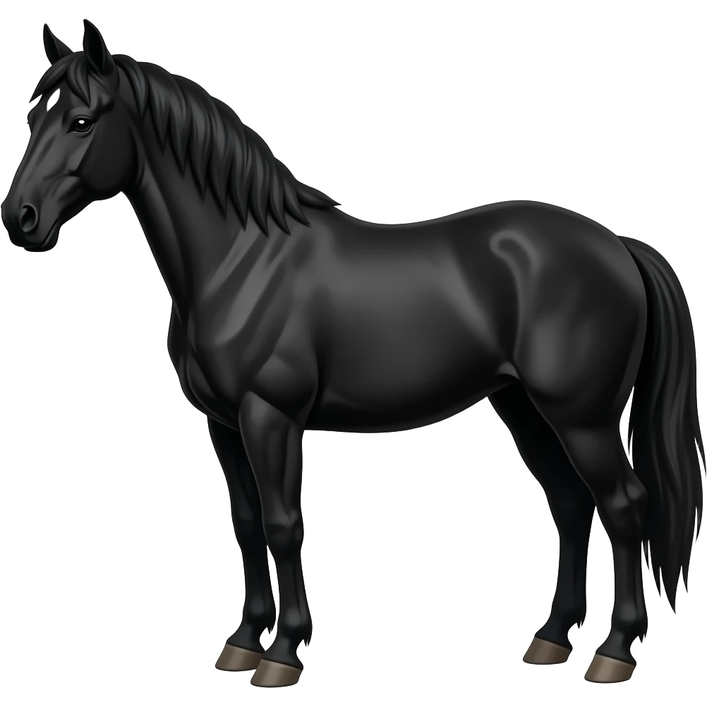 Black horse samll emoji emoji