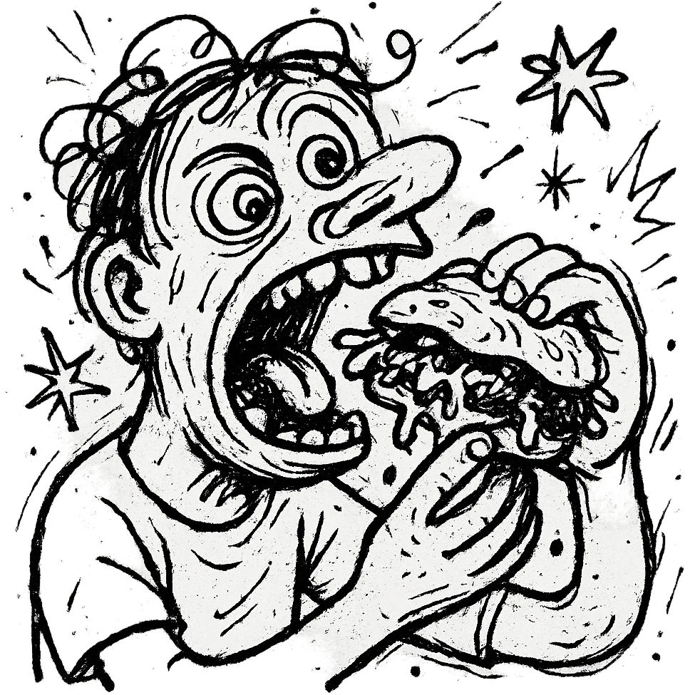 person eating sloppy joe emoji
