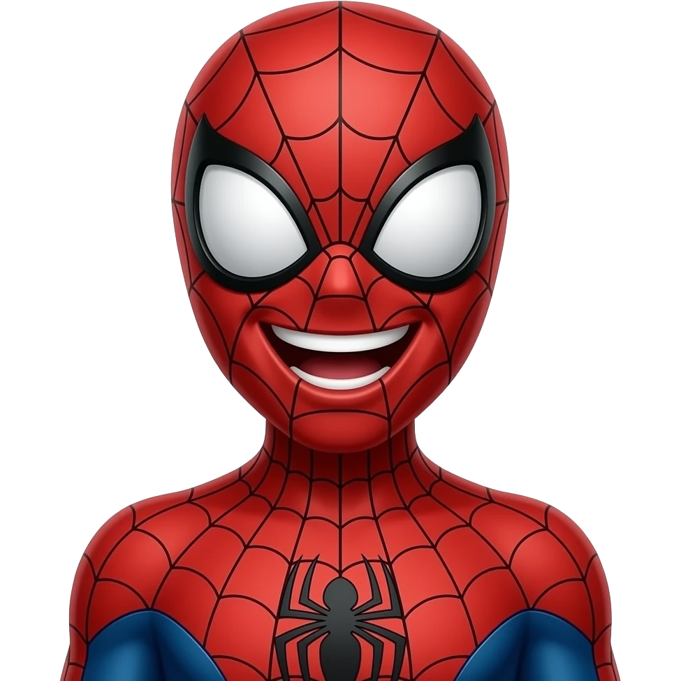 spiderman laughing emoji