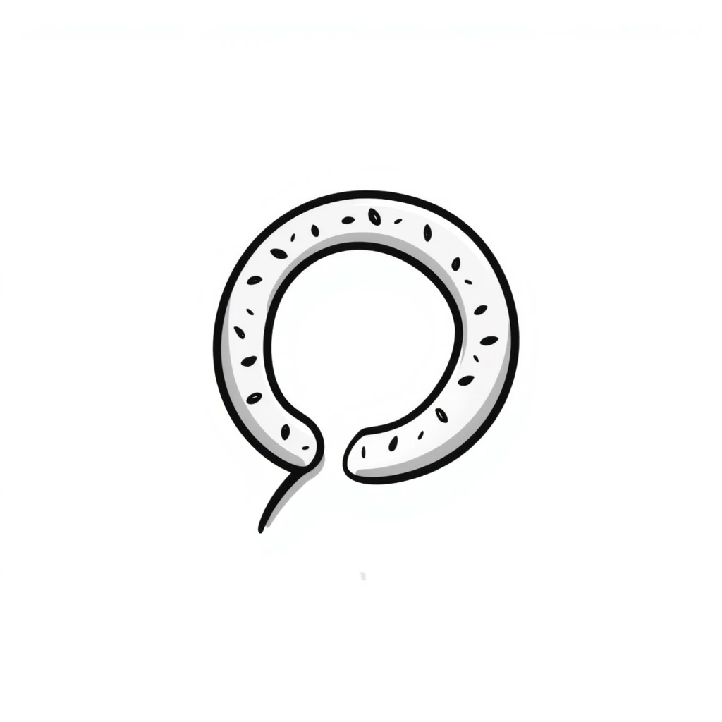 a Turkish simit, hand-drawn doodle style, playful and sketchy emoji