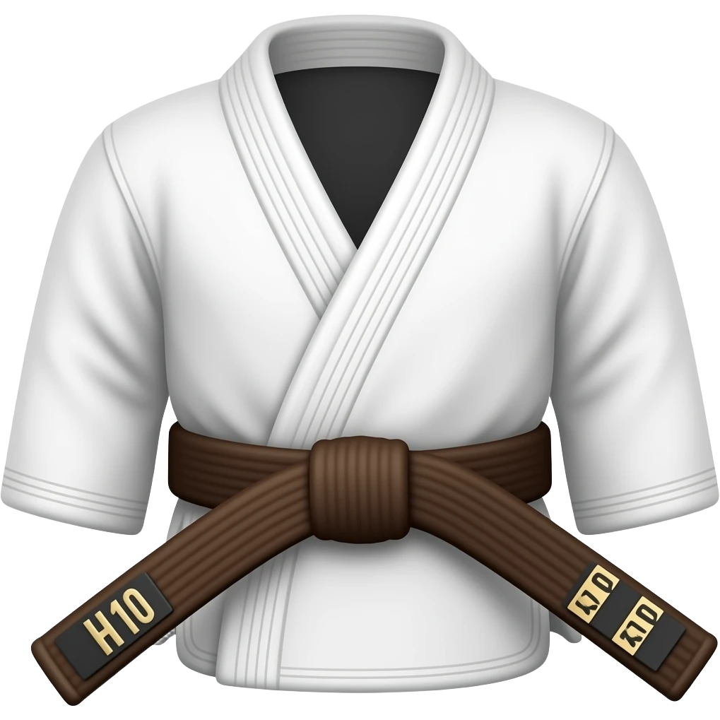 Jiu jitsu faixa marrom emoji