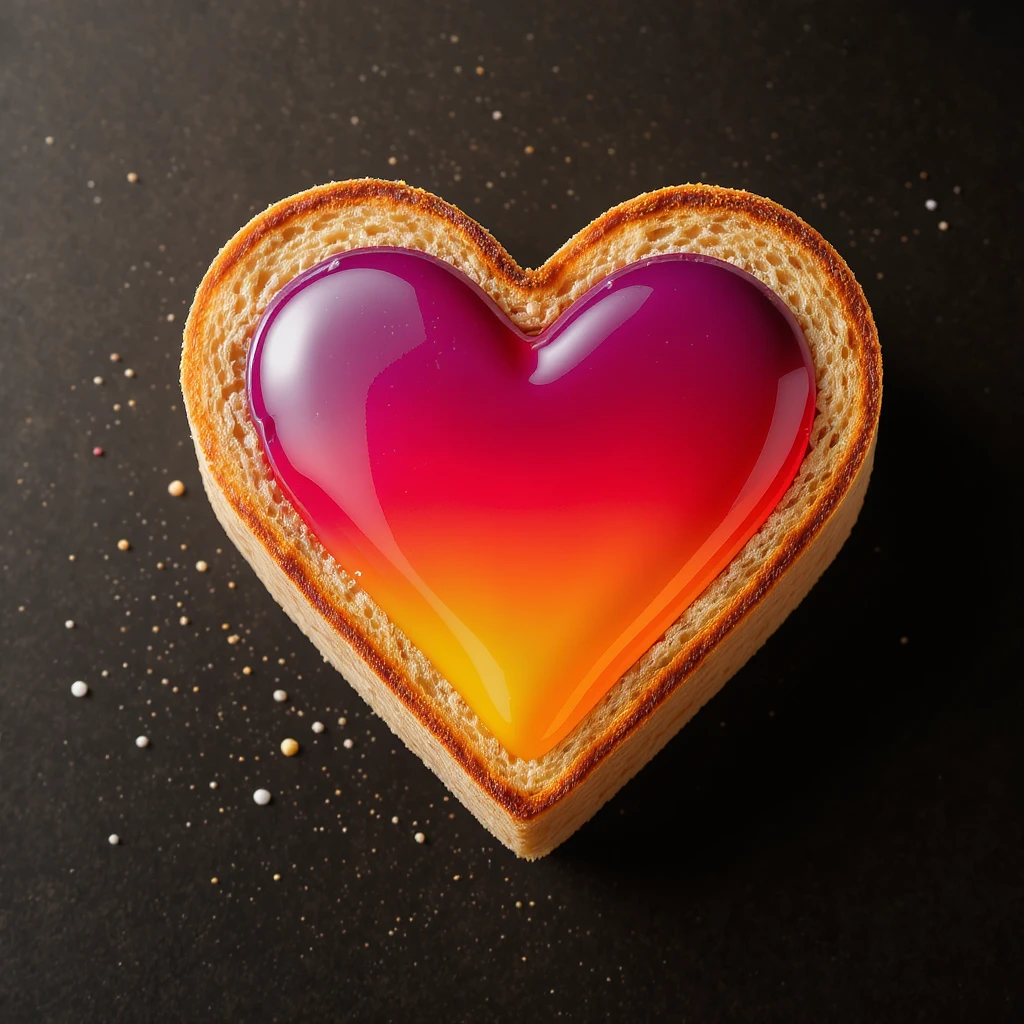 food heart emoji with a gradient effect emoji