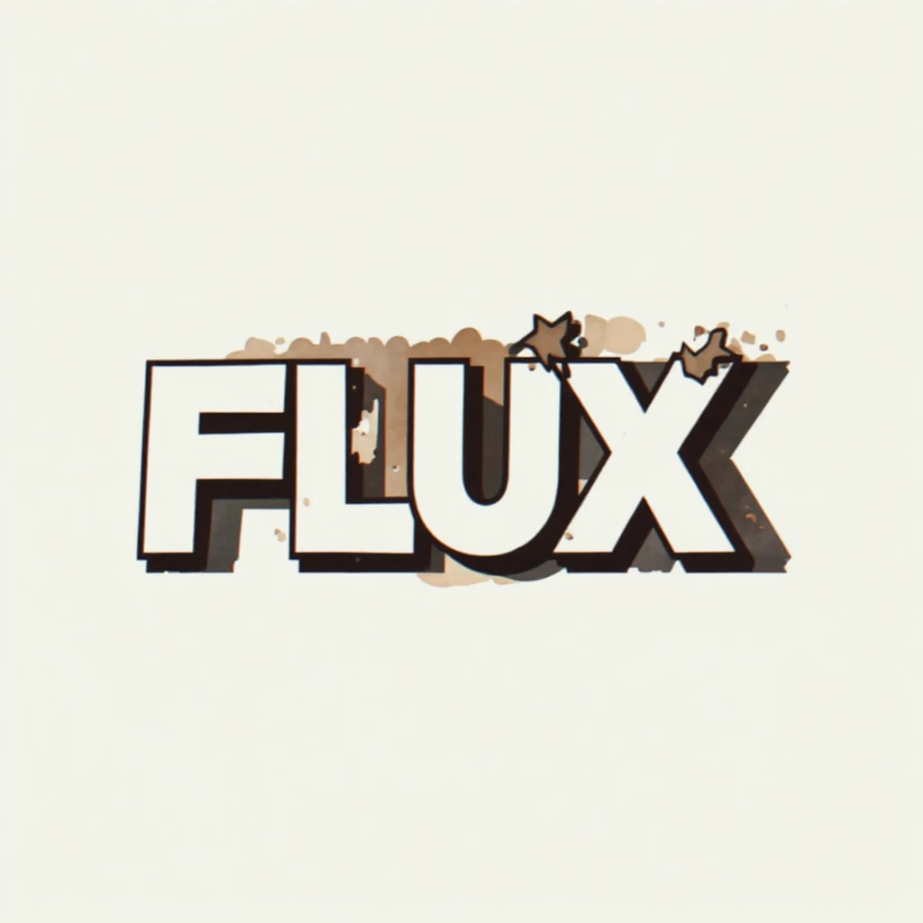 make a image with logo of  text "FLUX Kontext" emoji