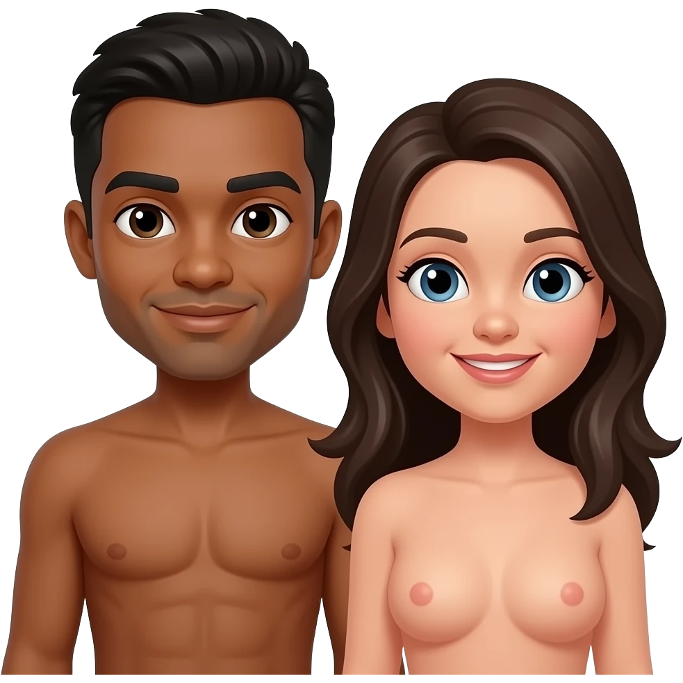 Nsfw brown couple naked emoji