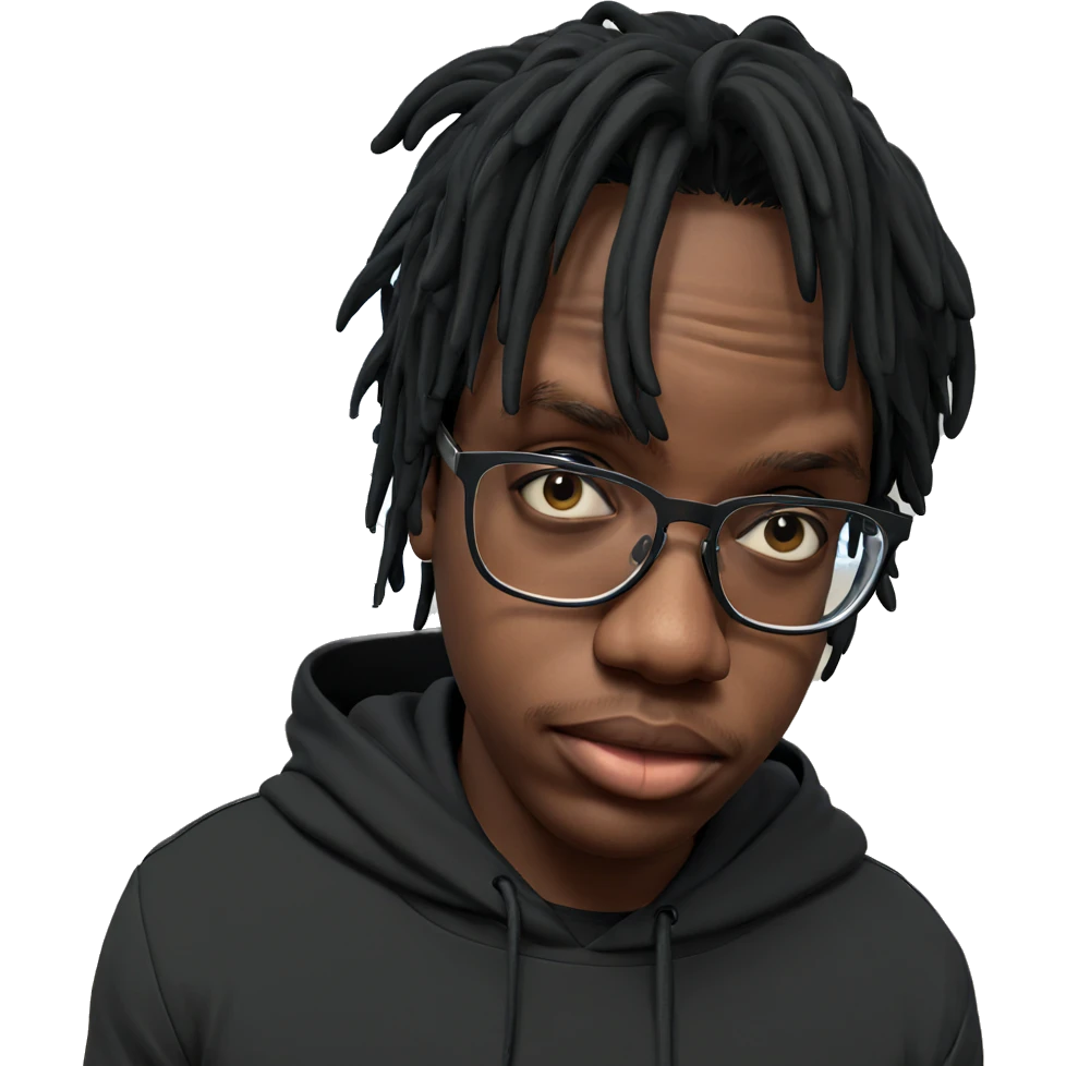 young man with glasses and hood emoji
