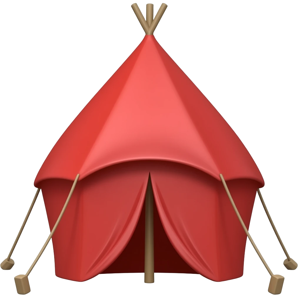 red TENT emoji