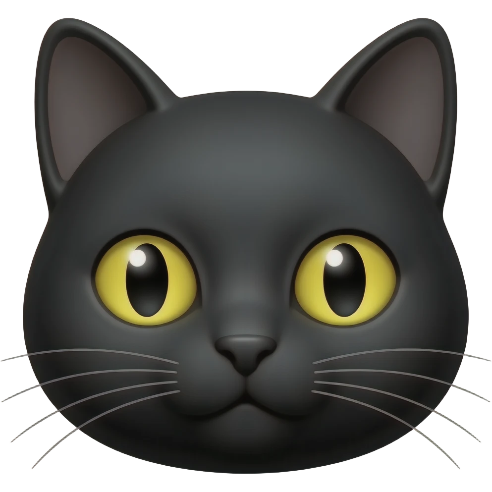Black cat face emoji