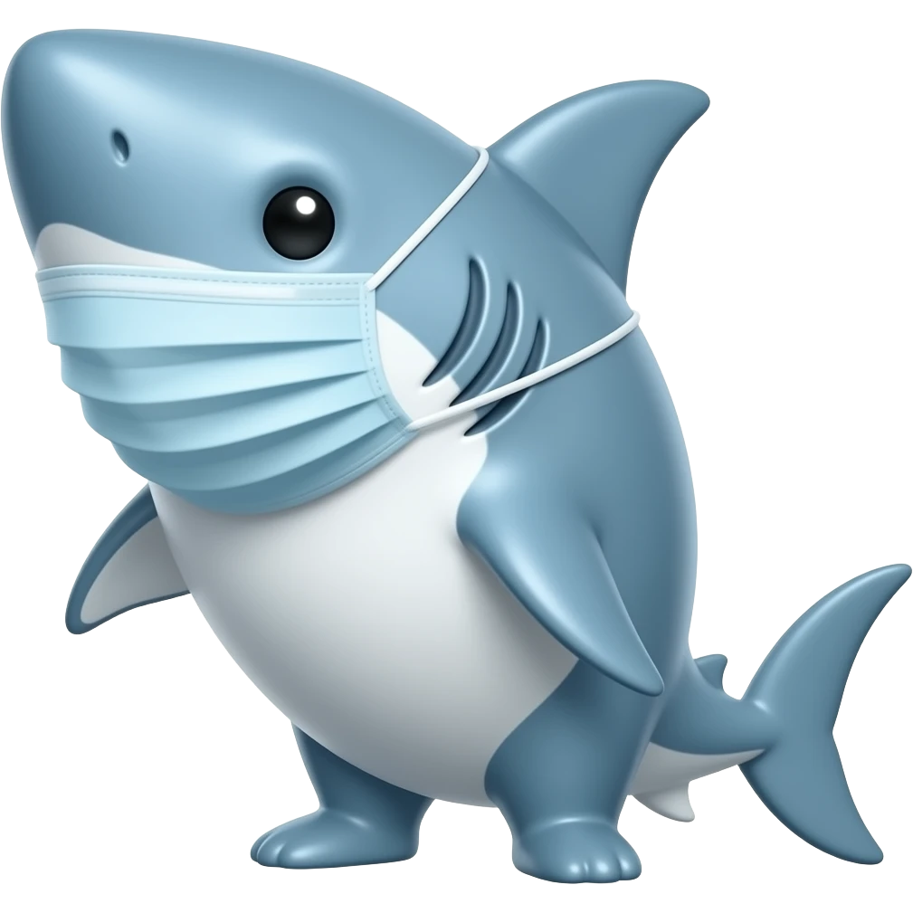 Thos Shark with a Face Mask emoji