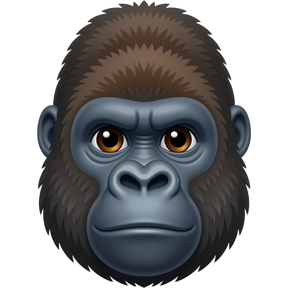 35 year old male gorilla head emoji