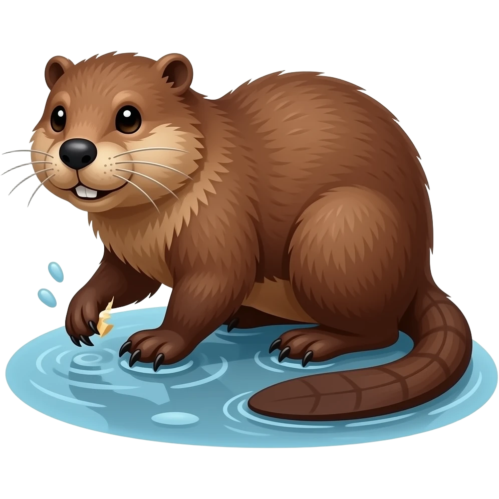 An injured beaver emoji