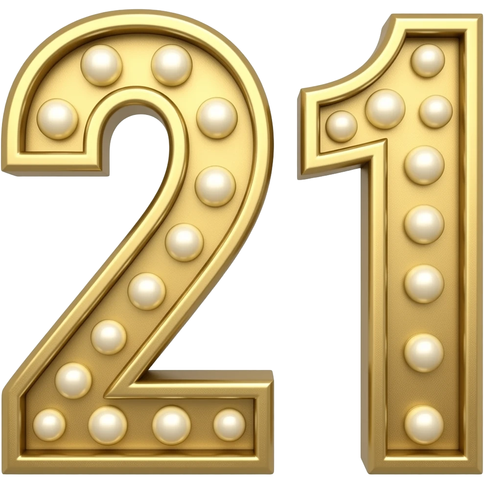 21 and fabulous sign emoji