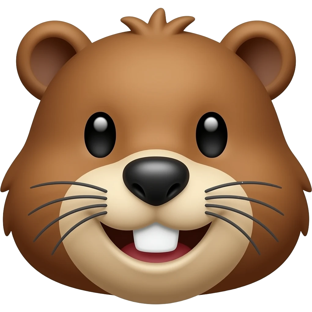 Beaver smiling face emoji