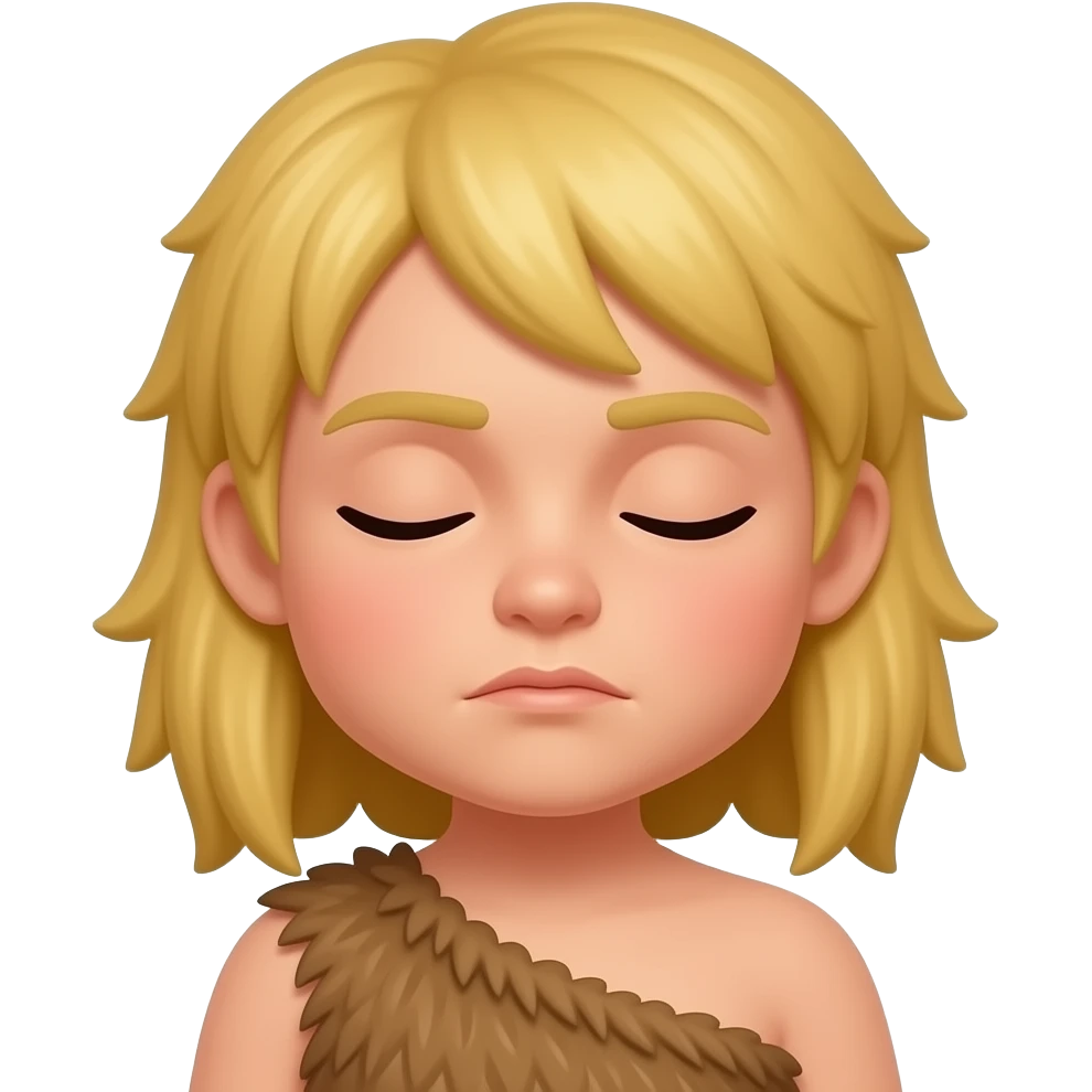 blonde cavewoman snore emoji