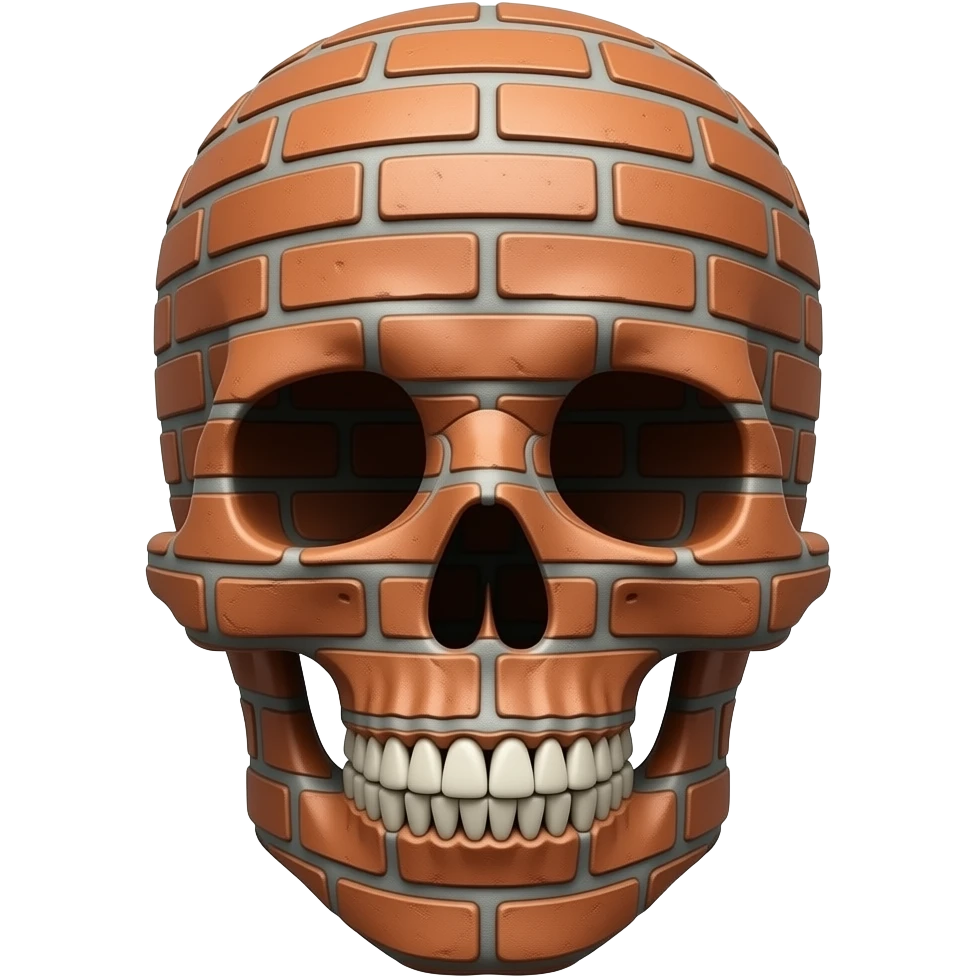 Skeleton made out of brick emoji