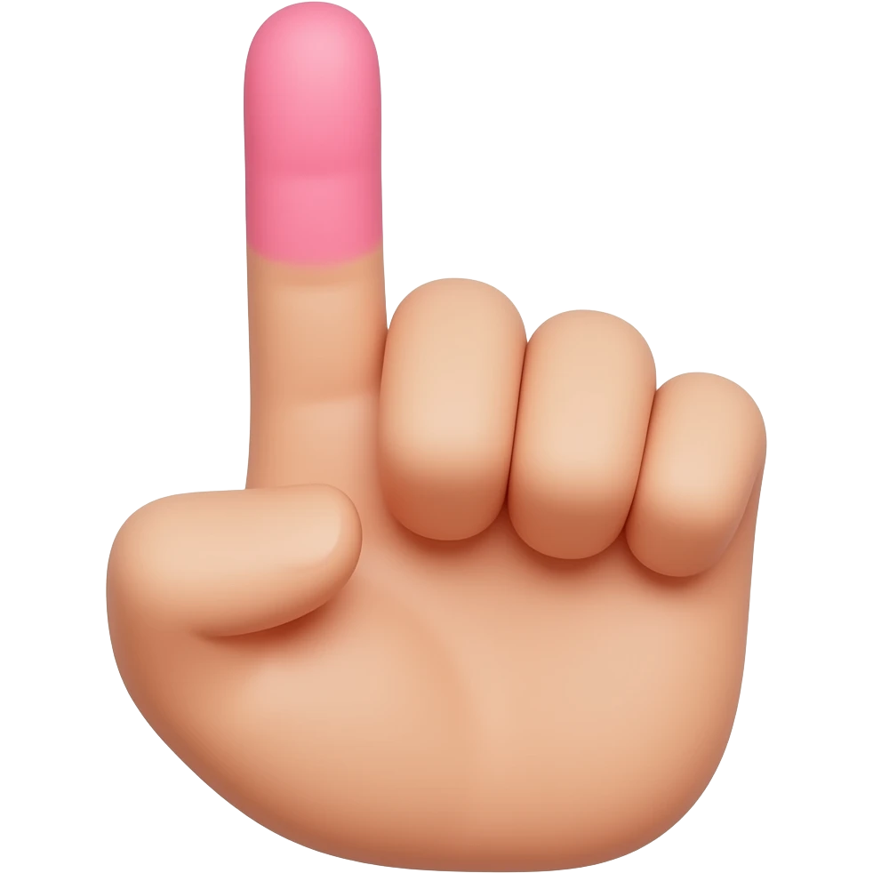 I want a hand with one finger up, the pinky finger (the last one) emoji