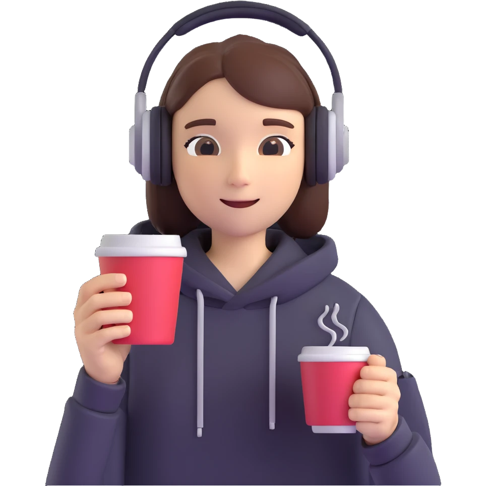 software developer emoji, person with headphones and coffee emoji