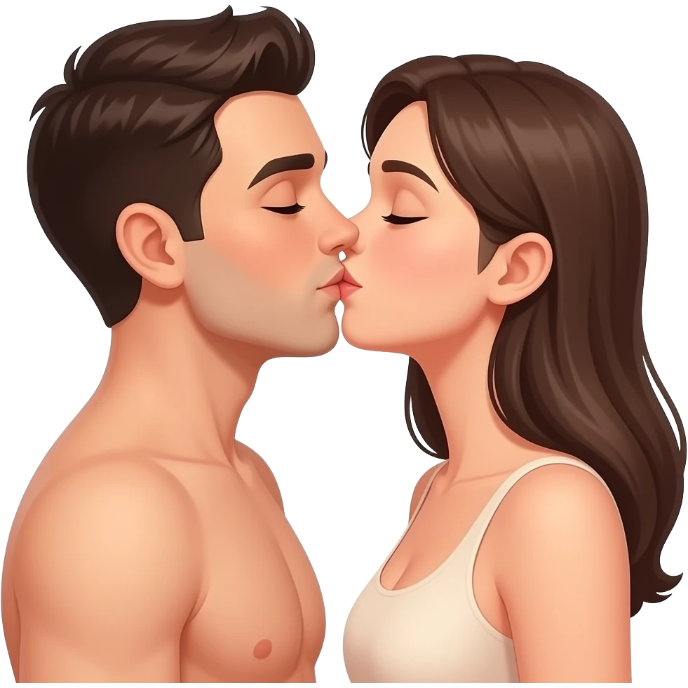 Naked porn kiss emoji
