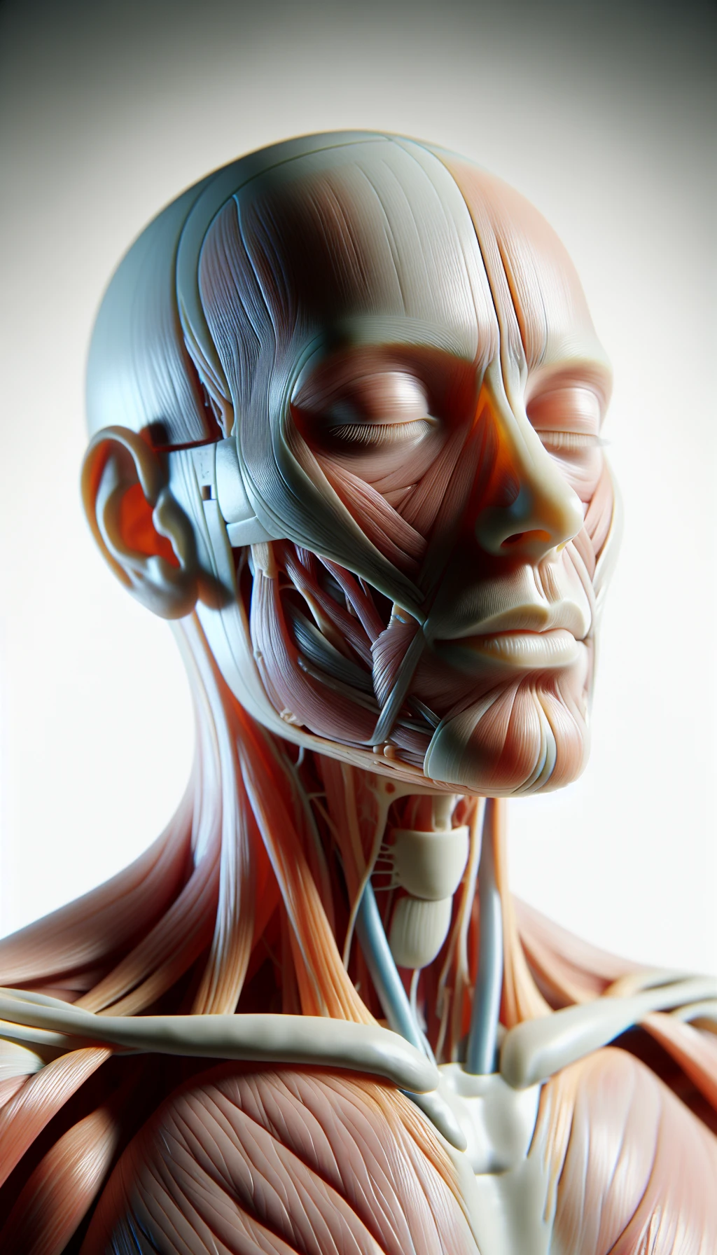 corpo umano anatomico a corpo intero con ginocchia visibili, con occhi chiusi sereno e in perfetta salute , isolato su sfondo bianco, iperrealistico 4k emoji