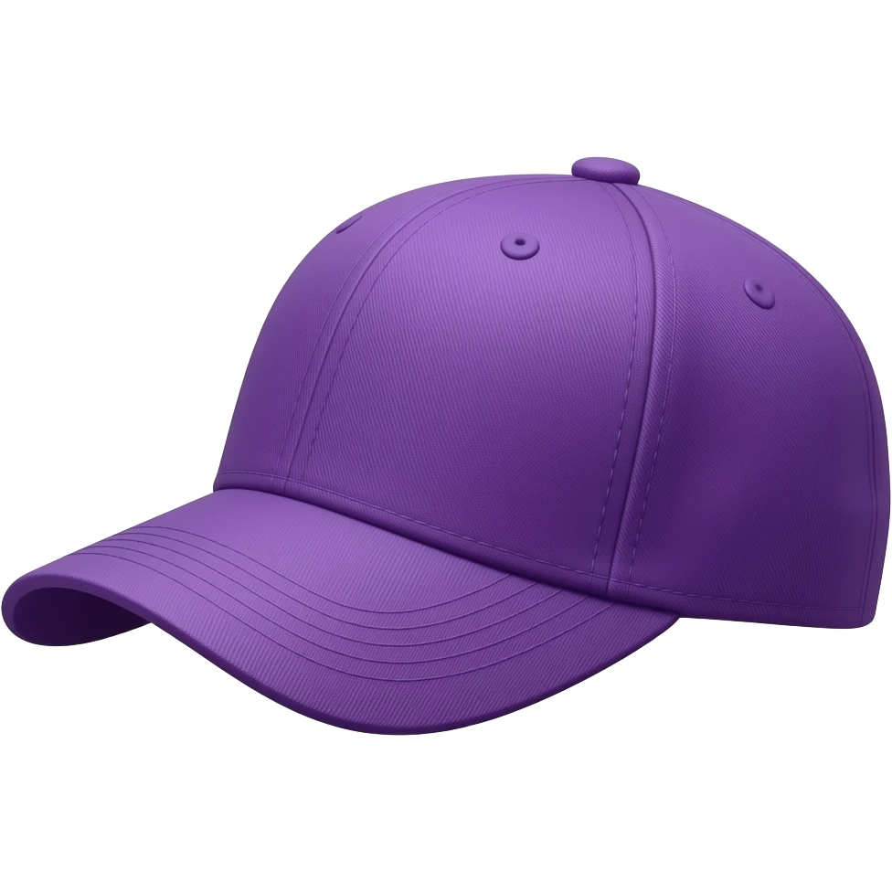 New era cap in vibrant purple color side view emoji