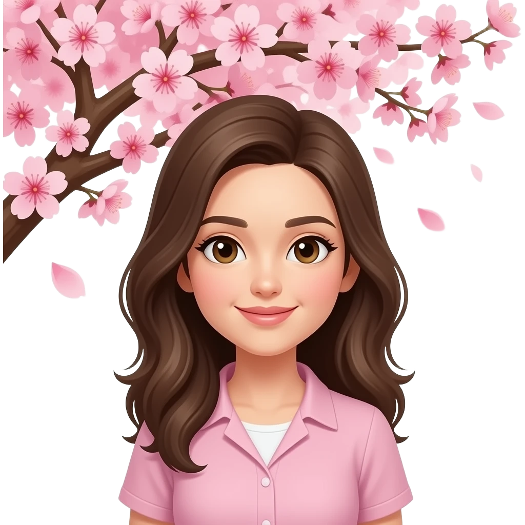 cherry blossom woman emoji