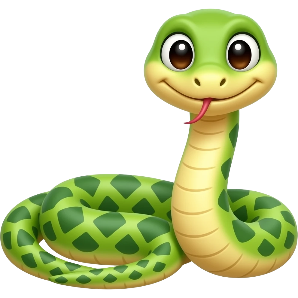 Cartoon snake slither emoji