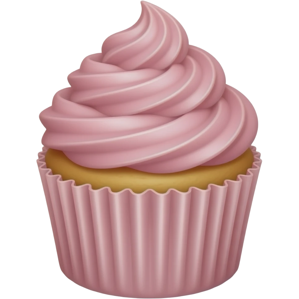 Cupcake with pink icing emoji