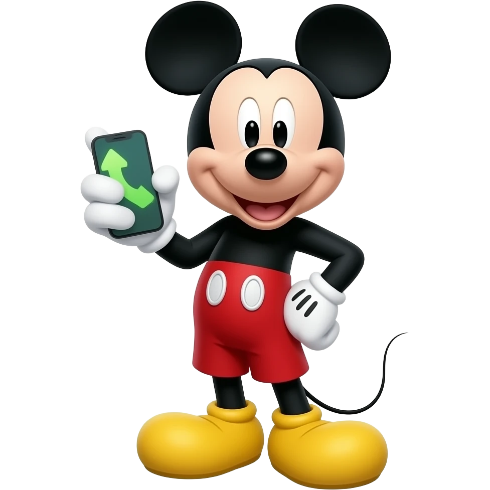 Incoming Call 📞 From Mickey Mouse 🐭 🐁 🪤 👀 😀 😍 emoji