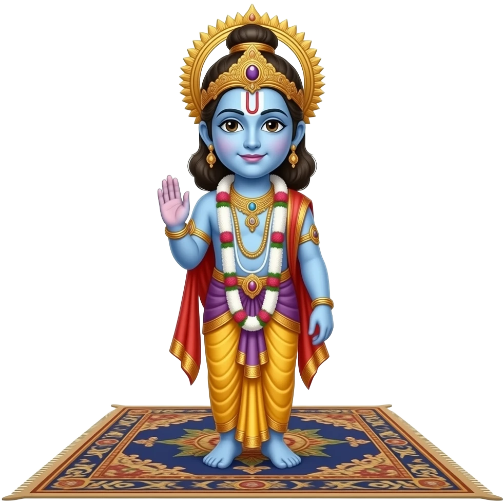 krishna with floor emoji