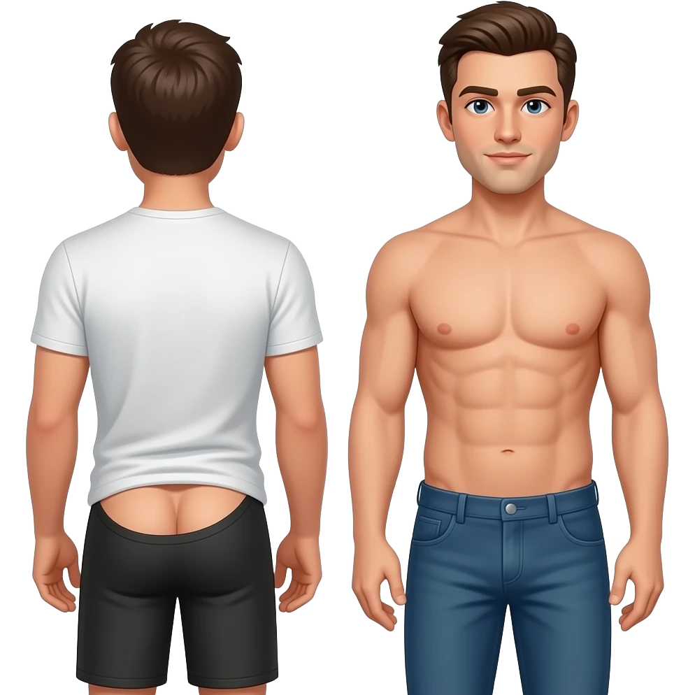 men showing their bumss emoji