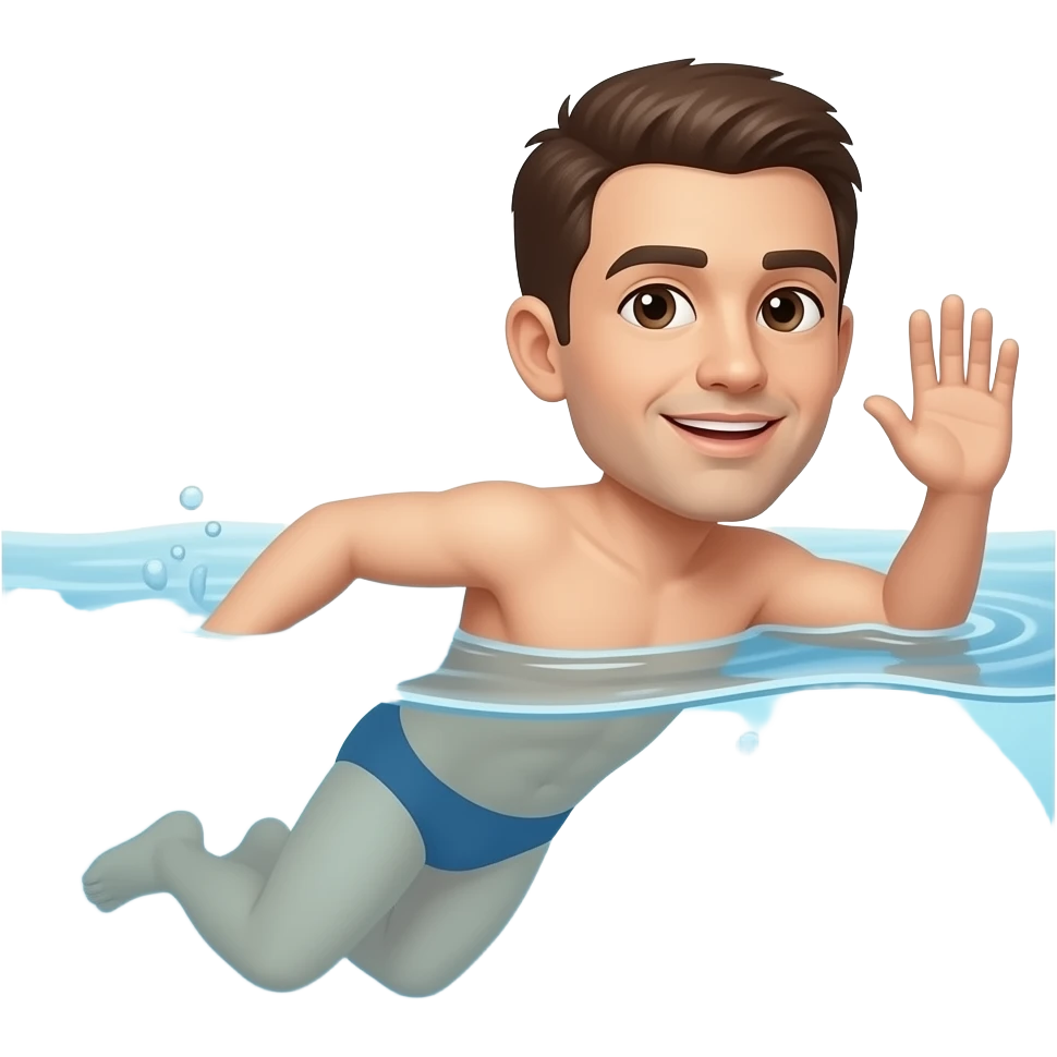 Naked swimming emoji