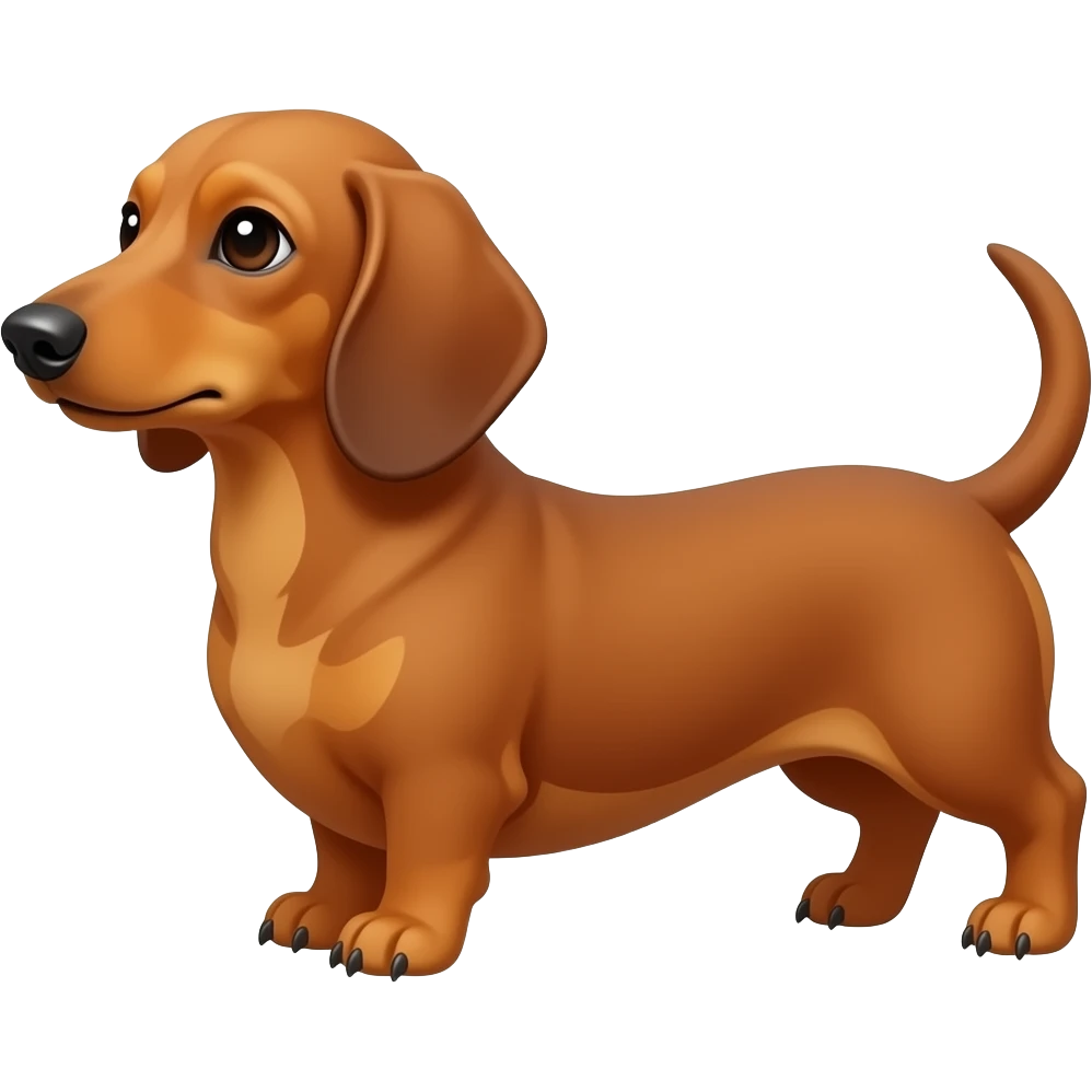 Red dachshund emoji